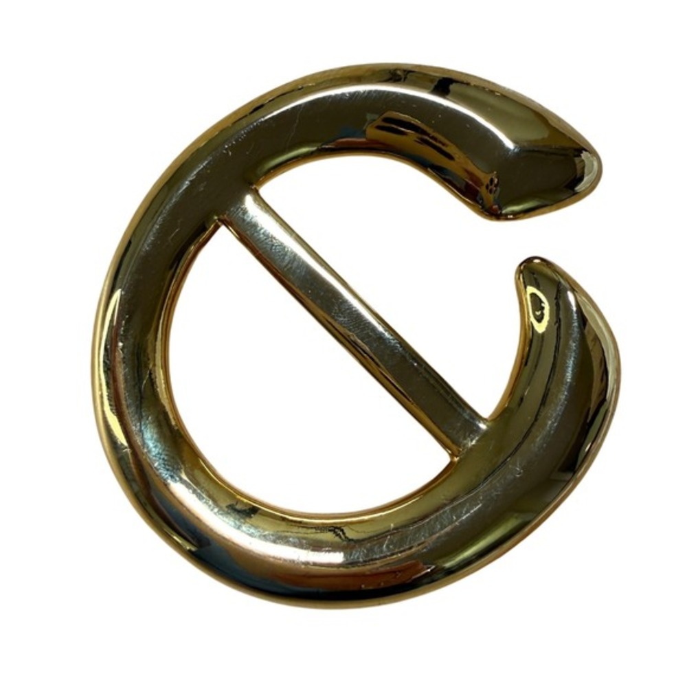 St‎ John Scarf Clip Brooch Gold Tone Classic Elegant Designer Accessory